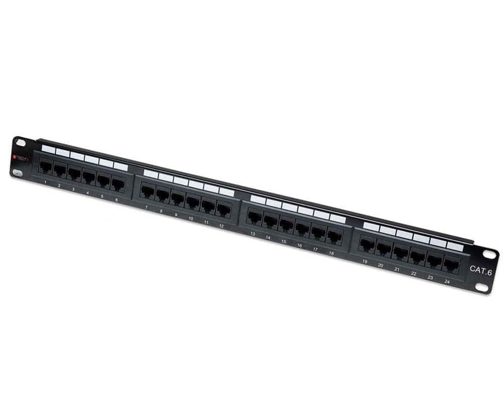 Pannello Patch UTP 24 Posti RJ45 Cat.6 Techly in Pannelli patch Ethernet Scontolo.net - Potenza, commercioVirtuoso.it