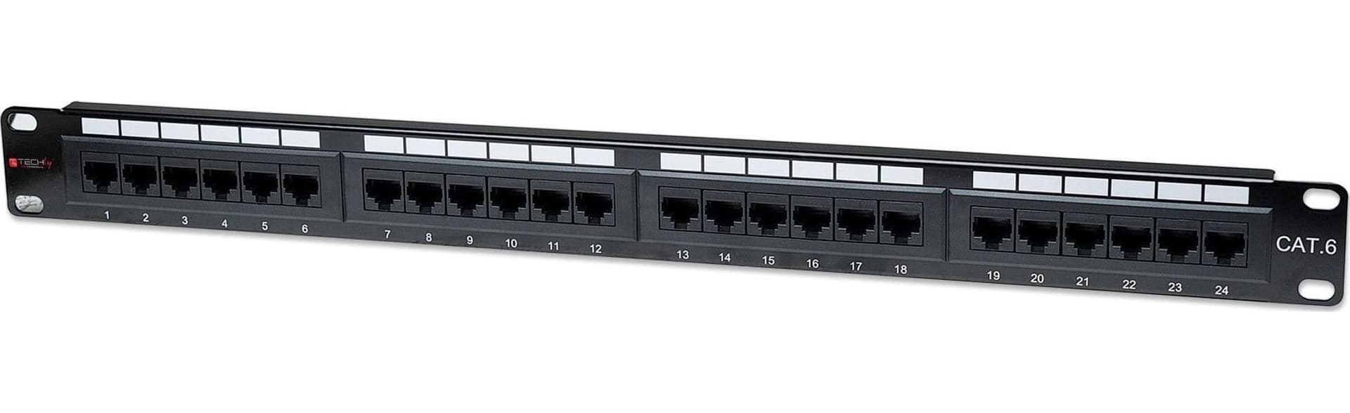 Pannello Patch UTP 24 Posti RJ45 Cat.6 Techly in Pannelli patch Ethernet Scontolo.net - Potenza, commercioVirtuoso.it
