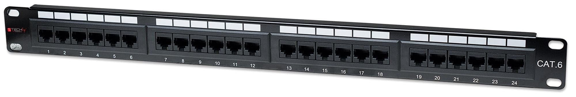 Pannello Patch UTP 24 Posti RJ45 Cat.6 Techly in Pannelli patch Ethernet Scontolo.net - Potenza, commercioVirtuoso.it
