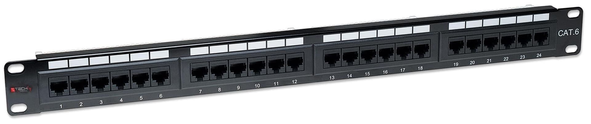 Pannello Patch UTP 24 Posti RJ45 Cat.6 Techly in Pannelli patch Ethernet Scontolo.net - Potenza, commercioVirtuoso.it