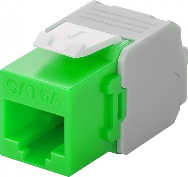 Frutto Keystone RJ45 Cat6A UTP 500MHz Verde in Cavi Ethernet Scontolo.net - Potenza, commercioVirtuoso.it