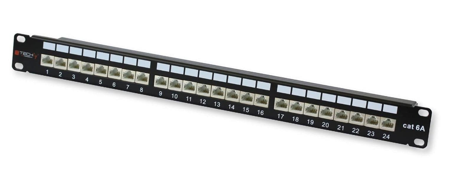 Pannello Patch STP 24 Posti RJ45 cat. 6A Techly in Pannelli patch Ethernet Scontolo.net - Potenza, commercioVirtuoso.it