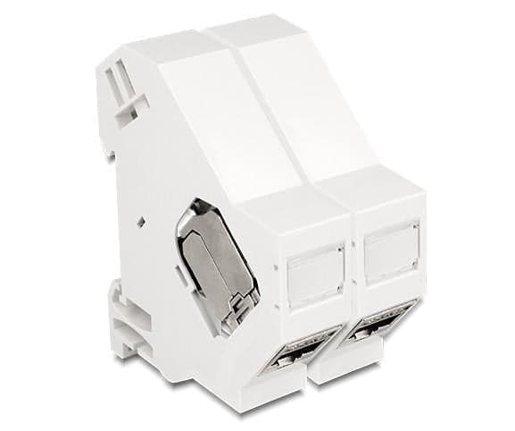 Adattatore su barra DIN per modulo RJ45 Keystone Schermato in Adattatori Scontolo.net - Potenza, commercioVirtuoso.it