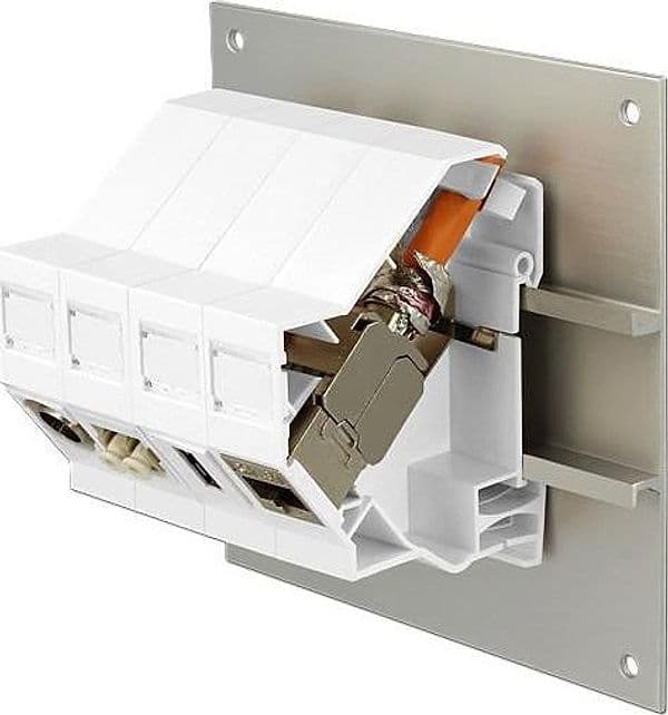 Adattatore su barra DIN per modulo RJ45 Keystone Schermato in Adattatori Scontolo.net - Potenza, commercioVirtuoso.it