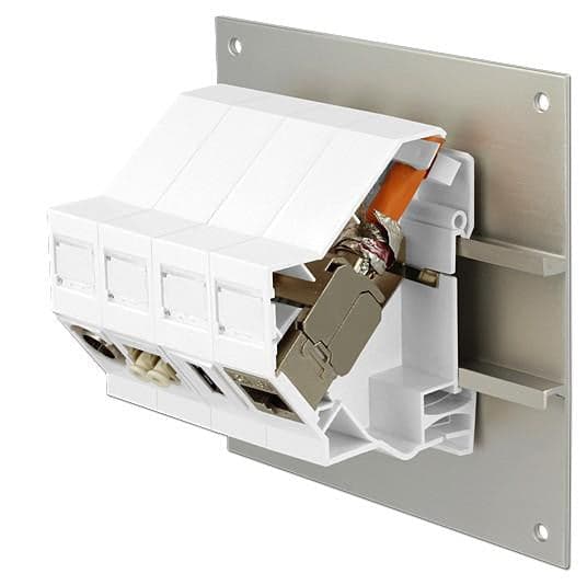 Adattatore su barra DIN per modulo RJ45 Keystone Schermato in Adattatori Scontolo.net - Potenza, commercioVirtuoso.it