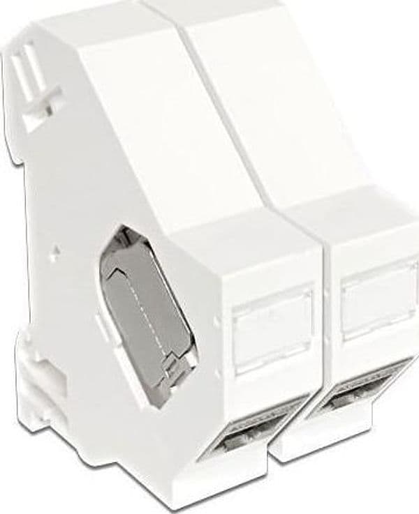 Adattatore su barra DIN per modulo RJ45 Keystone in Cavi Ethernet Scontolo.net - Potenza, commercioVirtuoso.it