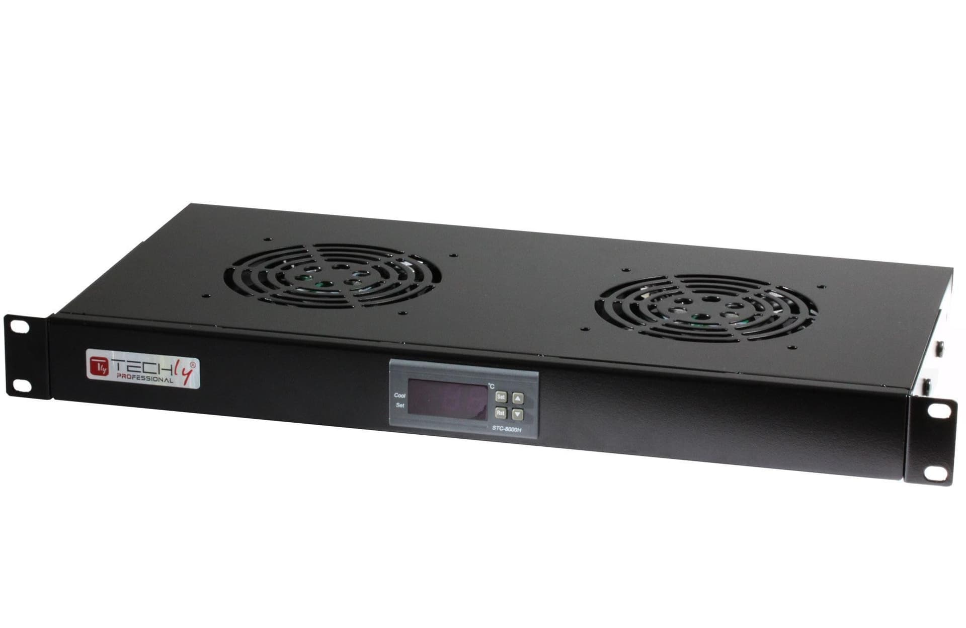 Gruppo 2 Ventole 1U per Rack 19'' con Termostato LED Nero in  Scontolo.net - Potenza, commercioVirtuoso.it