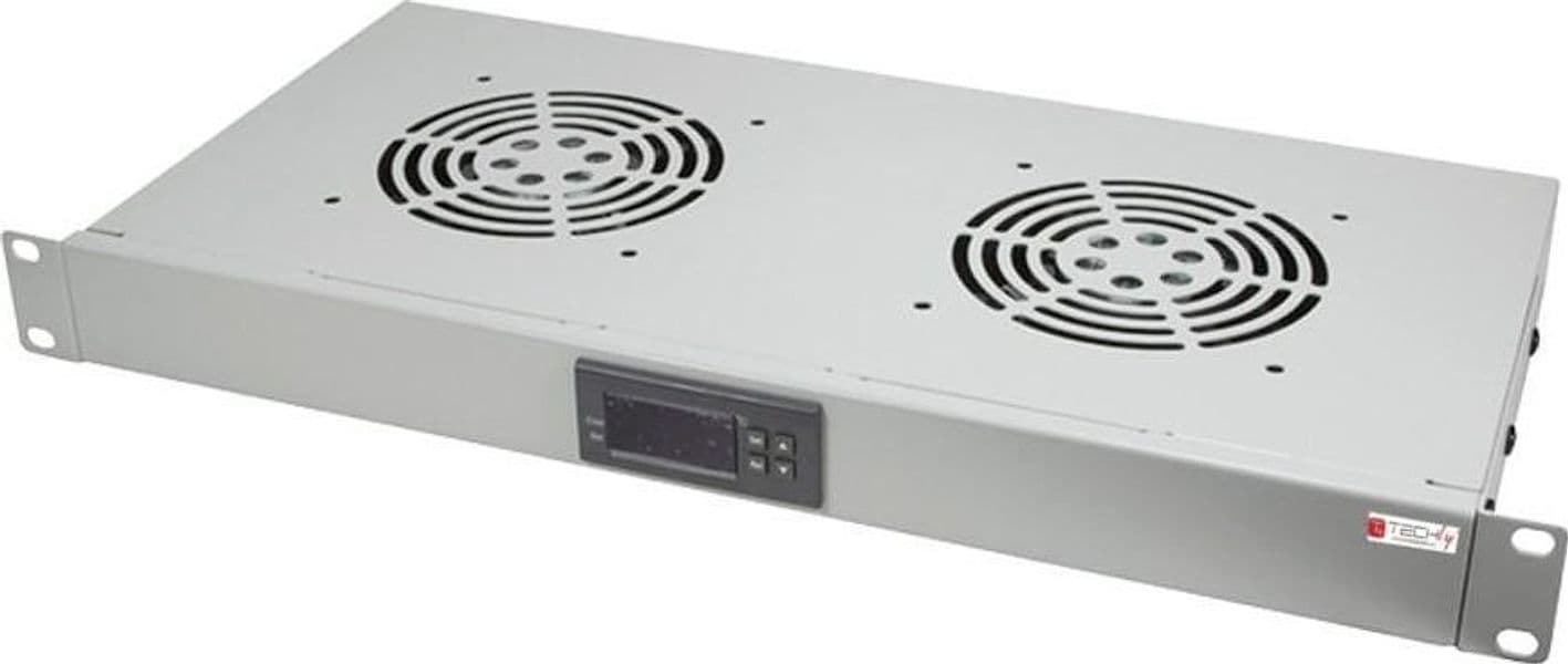 Gruppo 2 Ventole 1U per Rack 19'' con Termostato LED Grigio in  Scontolo.net - Potenza, commercioVirtuoso.it