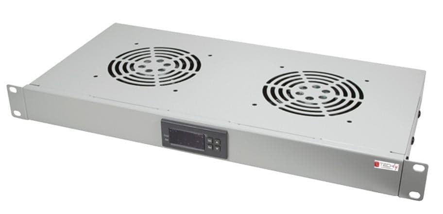 Gruppo 2 Ventole 1U per Rack 19'' con Termostato LED Grigio in  Scontolo.net - Potenza, commercioVirtuoso.it