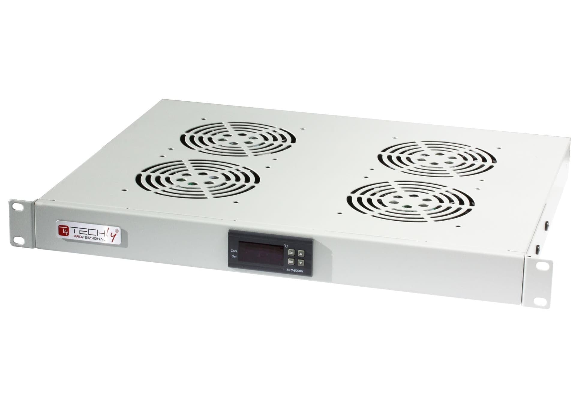 Gruppo 4 Ventole 1U per Rack 19'' con Termostato LED Grigio in Accessori Scontolo.net - Potenza, commercioVirtuoso.it
