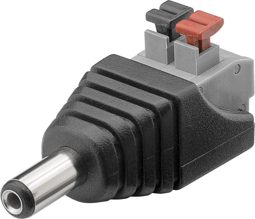 Adattatore Plug DC 2.1x5.5mm Maschio Terminal Block 2 pin con Pulsante in Adattatori Scontolo.net - Potenza, commercioVirtuoso.it