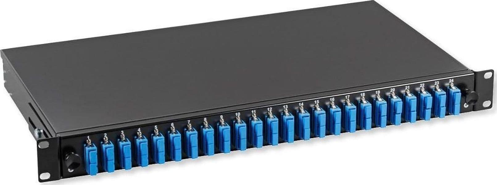 Cassetto Ottico 19'' con 24 bussole SC Duplex Monomodale Nero in  Scontolo.net - Potenza, commercioVirtuoso.it