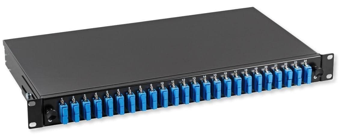 Cassetto Ottico 19'' con 24 bussole SC Duplex Monomodale Nero in  Scontolo.net - Potenza, commercioVirtuoso.it