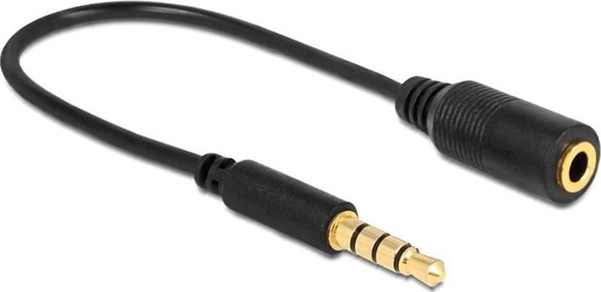Cavo Audio 3.5 mm M/F 4Pin Convertitore di Assegnazione Pin 17,5cm Nero in Prolunghe Scontolo.net - Potenza, commercioVirtuoso.it