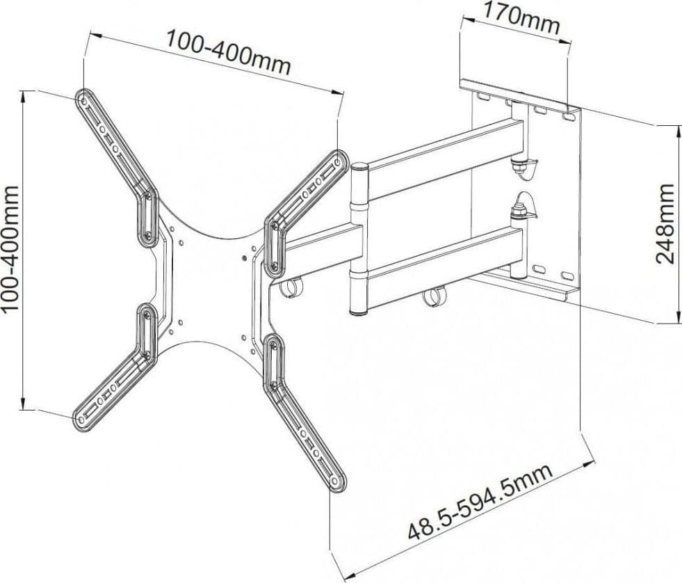Supporto a Muro Ultra Slim per TV LED LCD 23-55'' Bianco in Supporti da parete e da soffitto Scontolo.net - Potenza, commercioVirtuoso.it