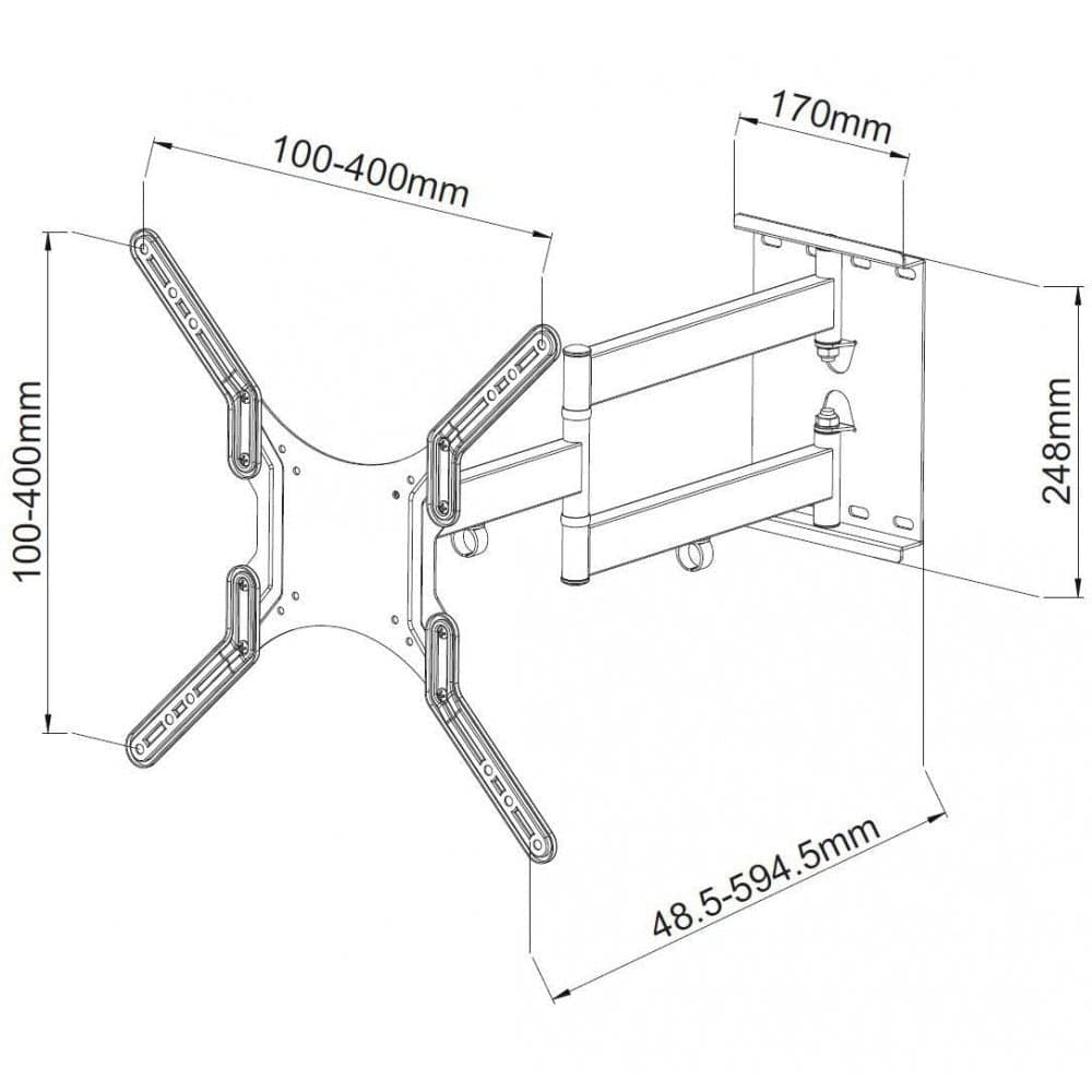 Supporto a Muro Ultra Slim per TV LED LCD 23-55'' Bianco in Supporti da parete e da soffitto Scontolo.net - Potenza, commercioVirtuoso.it