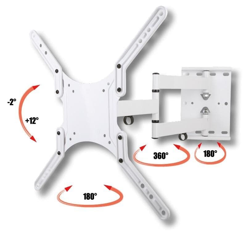 Supporto a Muro Ultra Slim per TV LED LCD 23-55'' Bianco in Supporti da parete e da soffitto Scontolo.net - Potenza, commercioVirtuoso.it