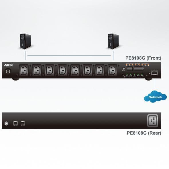 Multipresa Rack PDU 8x C13 Misurazione PDU, Controllo Presa PE8108 in Multiprese Scontolo.net - Potenza, commercioVirtuoso.it