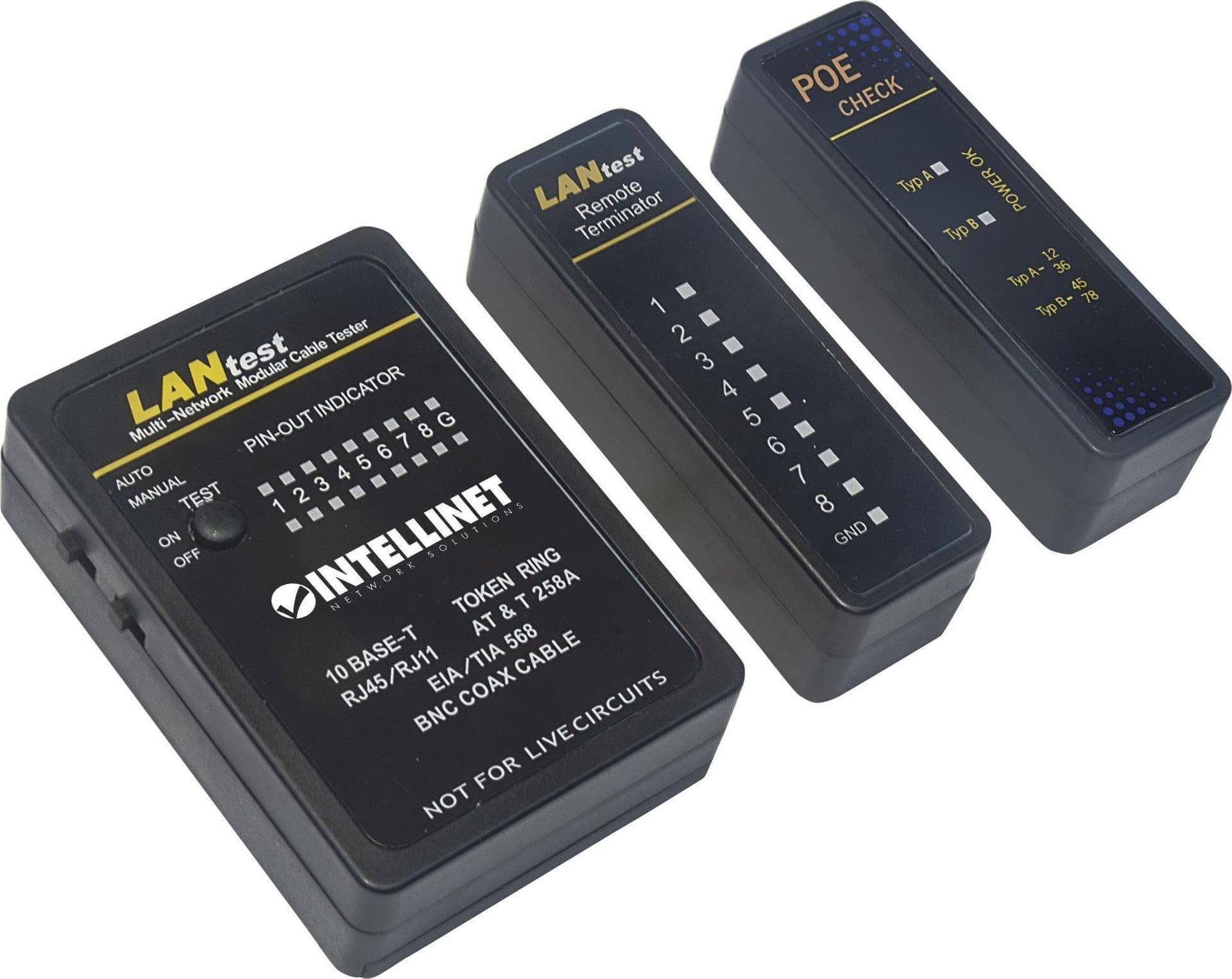 Tester Professionale POE RJ45 e BNC