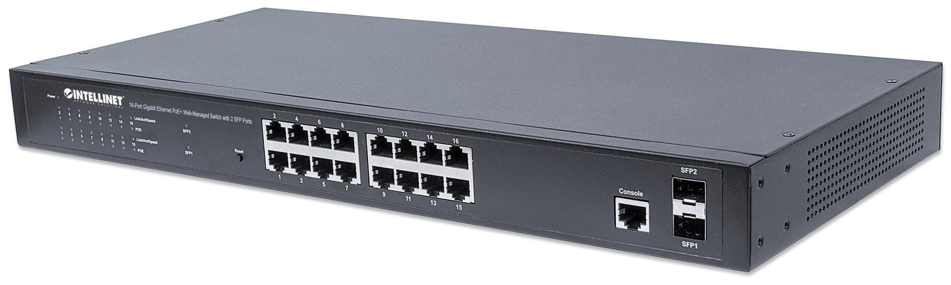 Switch 16 Porte Gigabit Ethernet PoE+ Web Managed con 2 Porte SFP in  Scontolo.net - Potenza, commercioVirtuoso.it