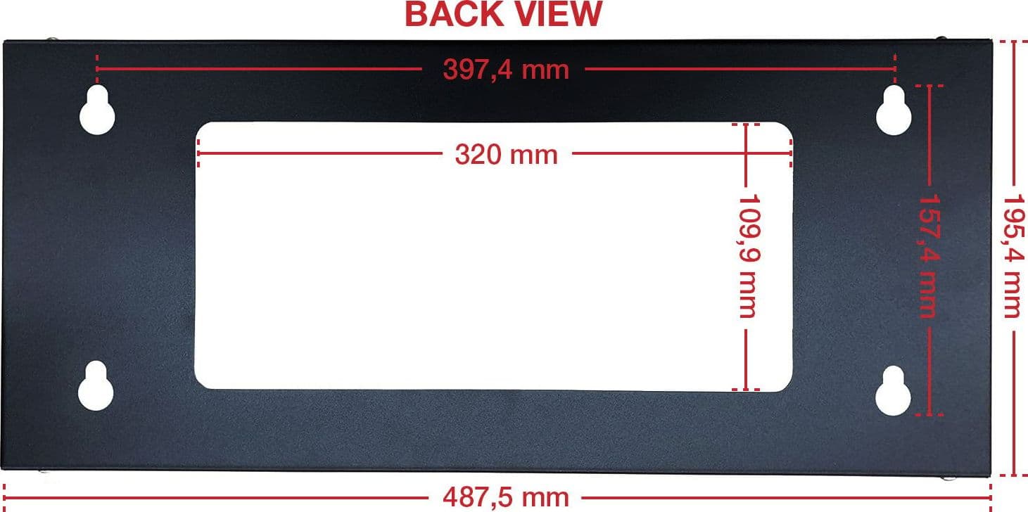 Staffa di Montaggio da Muro Verticale 19'' Easyline 2U Nero in Staffa Scontolo.net - Potenza, commercioVirtuoso.it