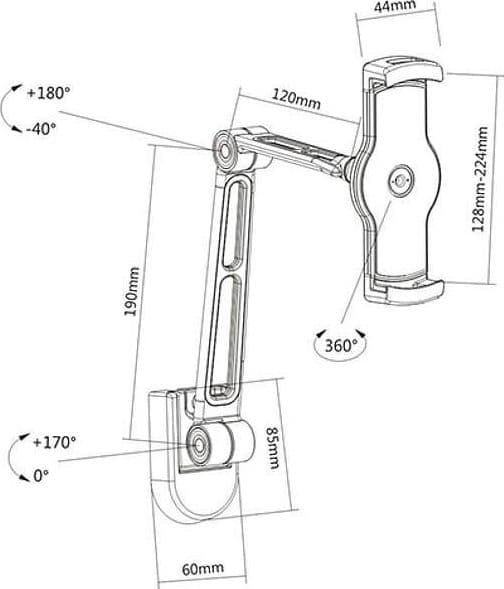Supporto Estensibile per Tablet e i-Pad 4.7''-12.9'' da Muro o Sottopensile in  Scontolo.net - Potenza, commercioVirtuoso.it
