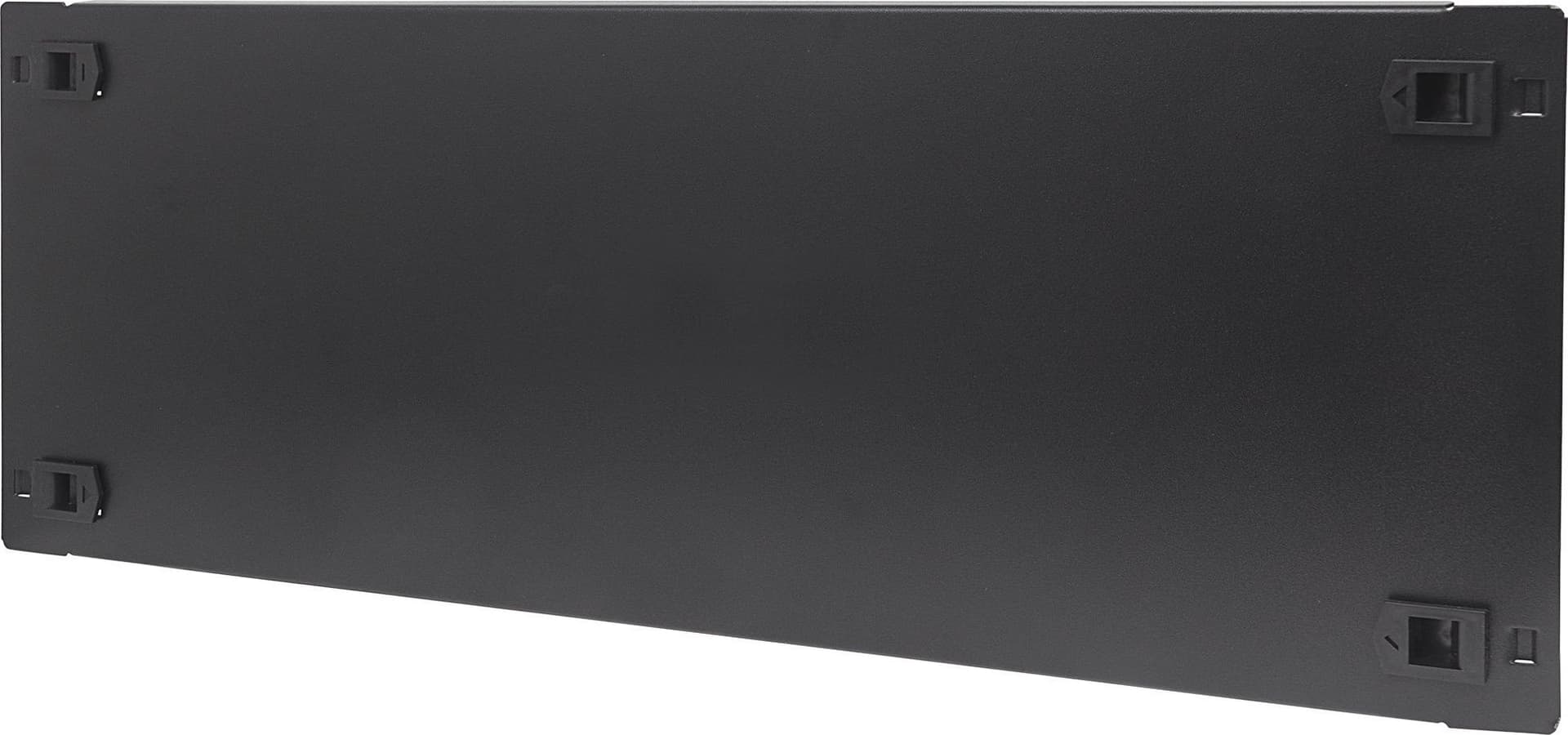 Pannello Cieco Toolless a Clip per Armadi Rack 19'' 4U Nero