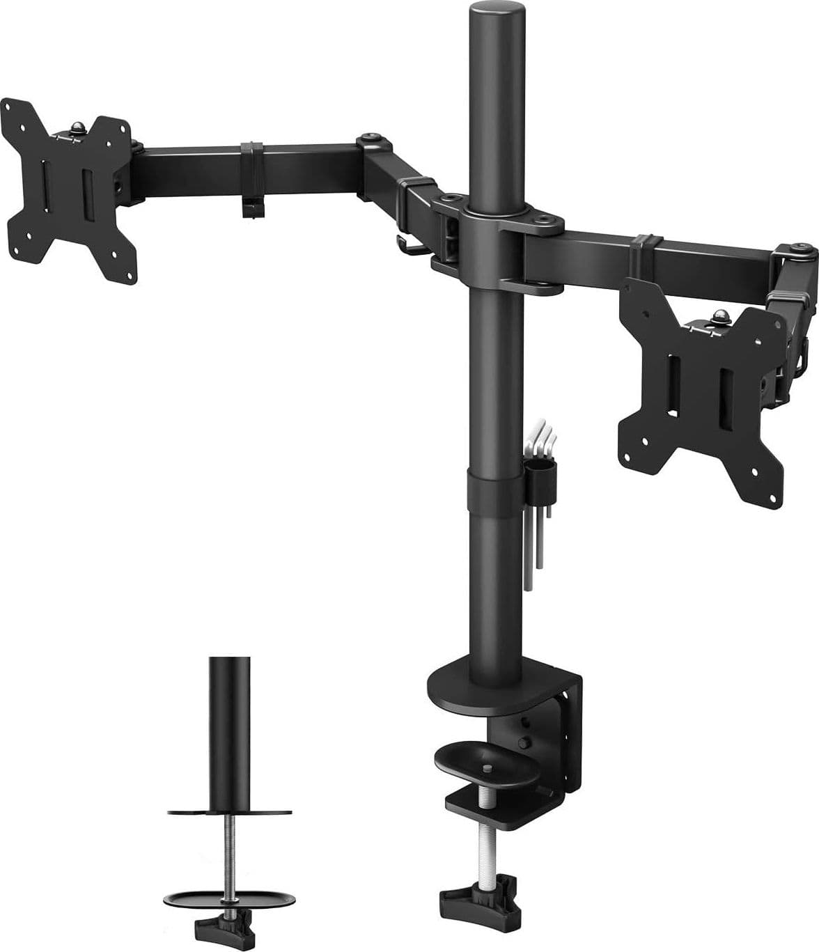 Supporto da Scrivania per 2 Monitor 13-27'' Installazione con Morsetto o Vite Passante in  Scontolo.net - Potenza, commercioVirtuoso.it