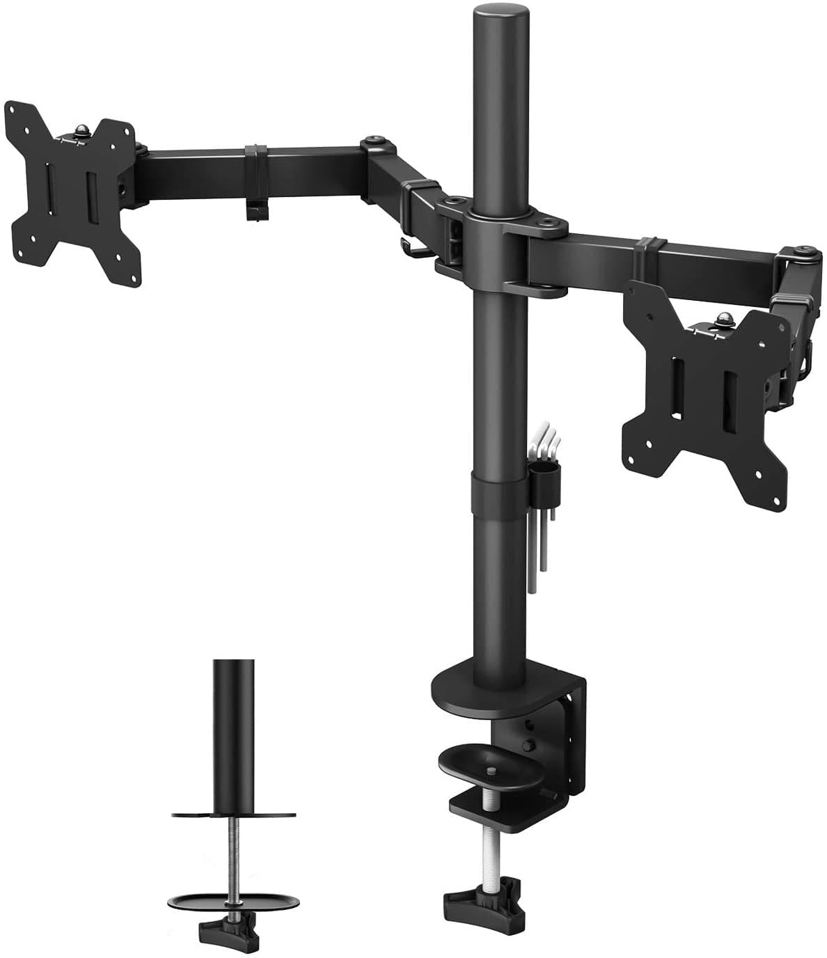 Supporto da Scrivania per 2 Monitor 13-27'' Installazione con Morsetto o Vite Passante in  Scontolo.net - Potenza, commercioVirtuoso.it
