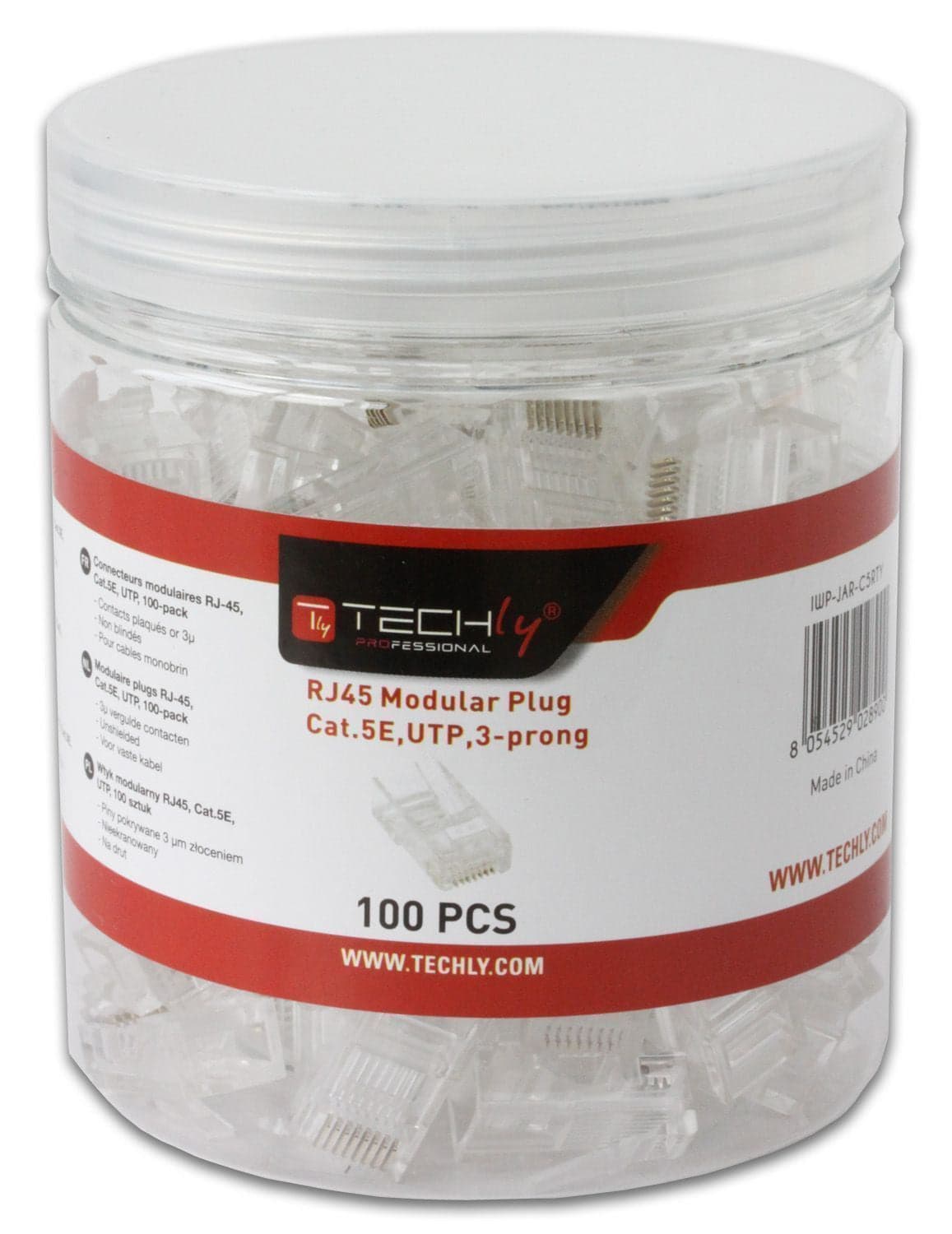 Confezione 100 Plug RJ45 UTP per Cavo Rigido Cat.5E in Cavi Ethernet Scontolo.net - Potenza, commercioVirtuoso.it