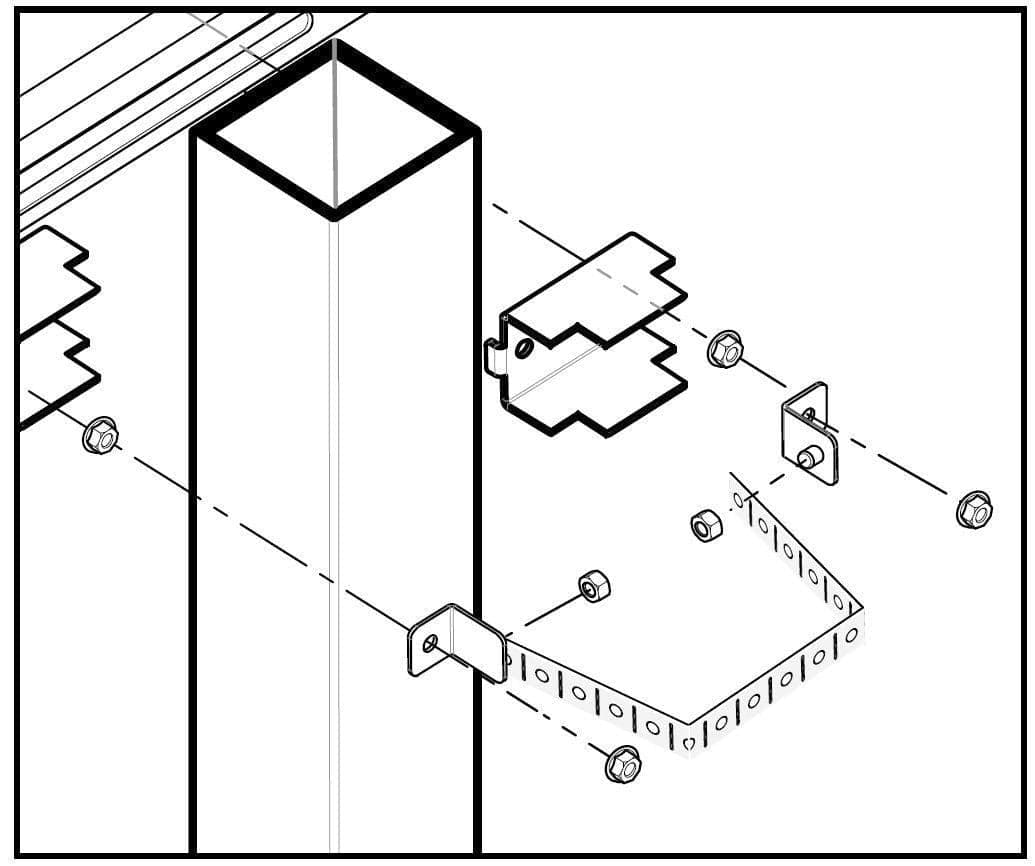 Sistema di fissaggio a palo per rack IP65 in Custodie di sorveglianza e staffe di montaggio Scontolo.net - Potenza, commercioVirtuoso.it