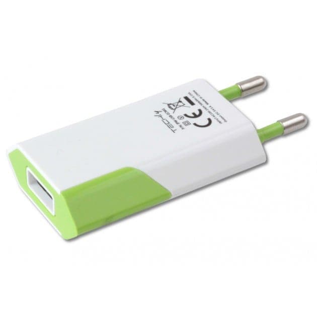 Caricatore USB 1A Compatto Spina Europea Bianco/Verde in Caricabatterie da muro Scontolo.net - Potenza, commercioVirtuoso.it