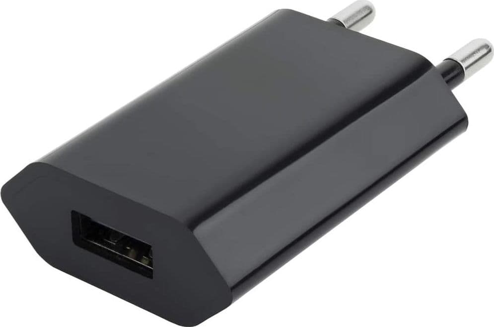 Caricatore USB 1A Compatto Spina Europea Nero in Caricabatterie da muro Scontolo.net - Potenza, commercioVirtuoso.it