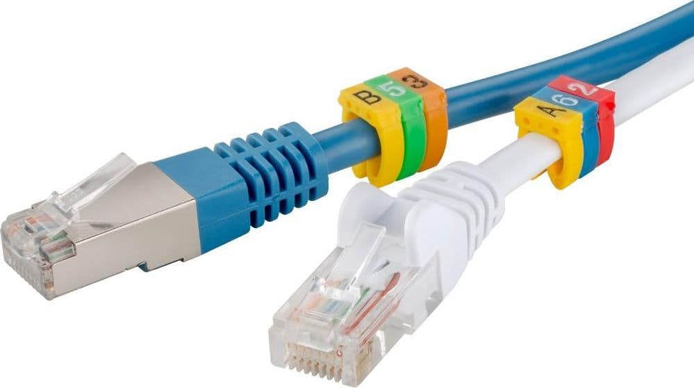 Segnacavo Giallo con lettere ''A-C'' per cavi da 4.0mmq in Stringicavi Scontolo.net - Potenza, commercioVirtuoso.it