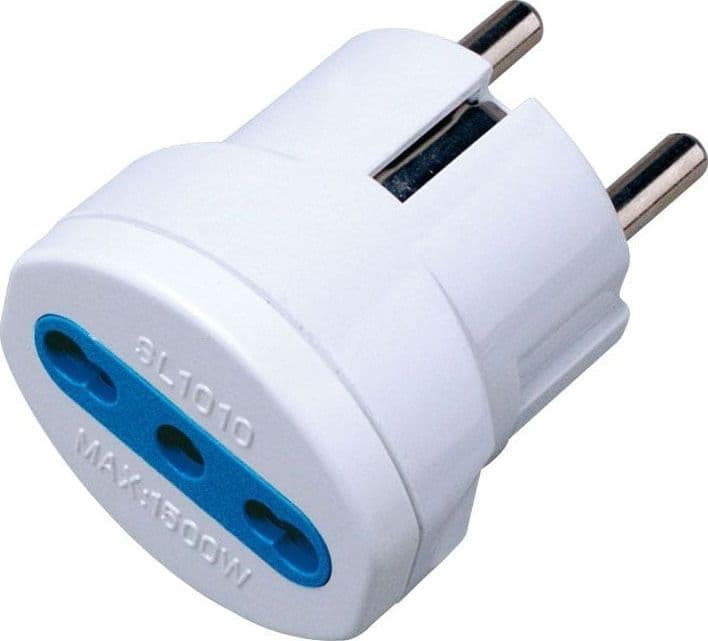 Adattatore spina Schuko a presa 10/16A Bianco in Multiprese Scontolo.net - Potenza, commercioVirtuoso.it