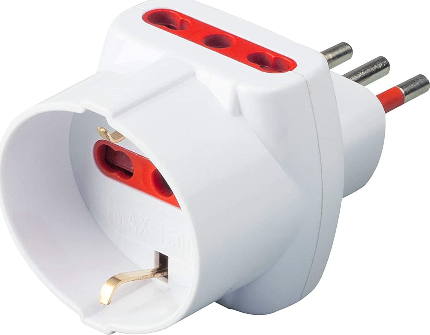 Adattatore Triplo Spina 2P+T Presa Bipasso 2P+T con Schuko in Multiprese Scontolo.net - Potenza, commercioVirtuoso.it