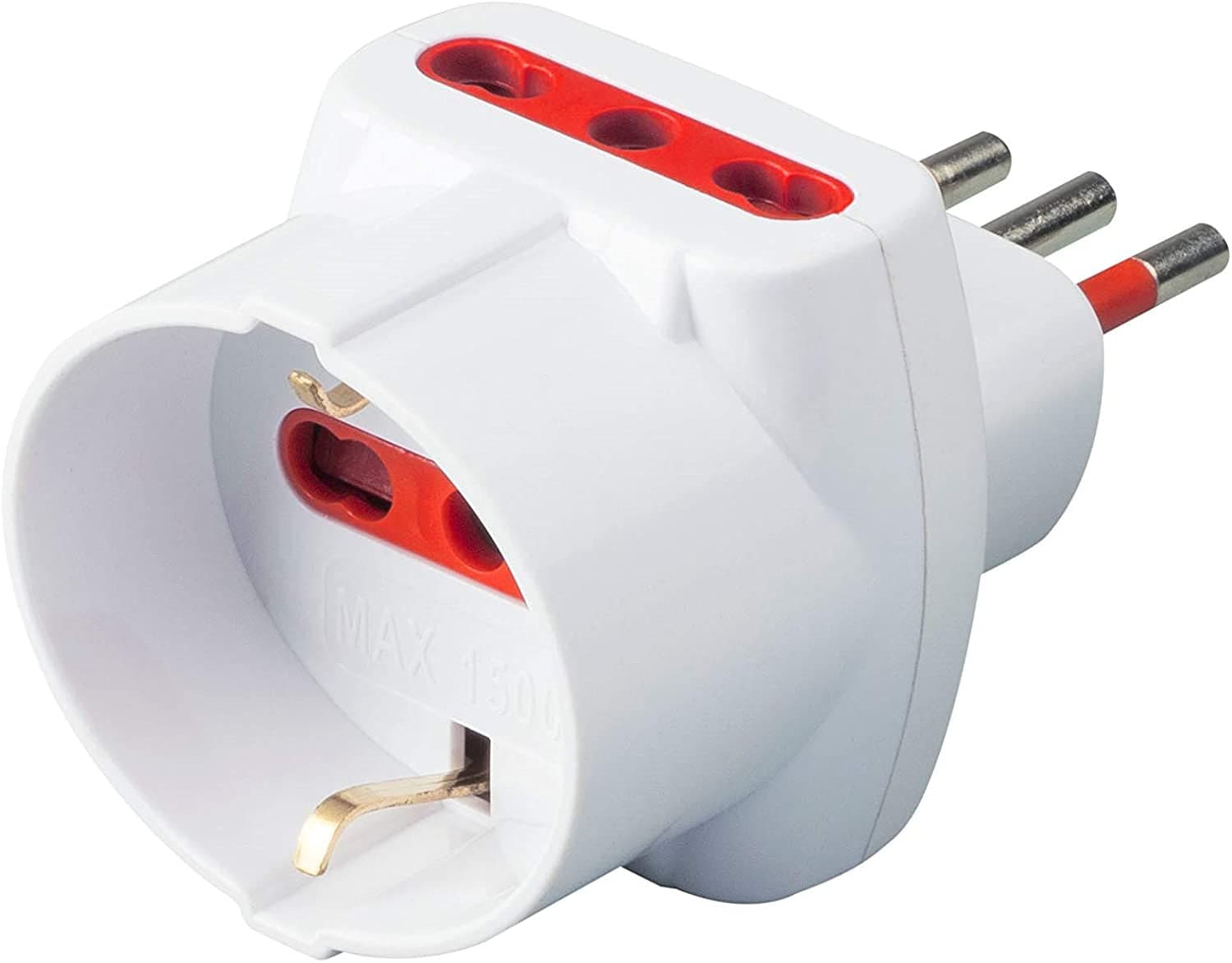 Adattatore Triplo Spina 2P+T Presa Bipasso 2P+T con Schuko in Multiprese Scontolo.net - Potenza, commercioVirtuoso.it