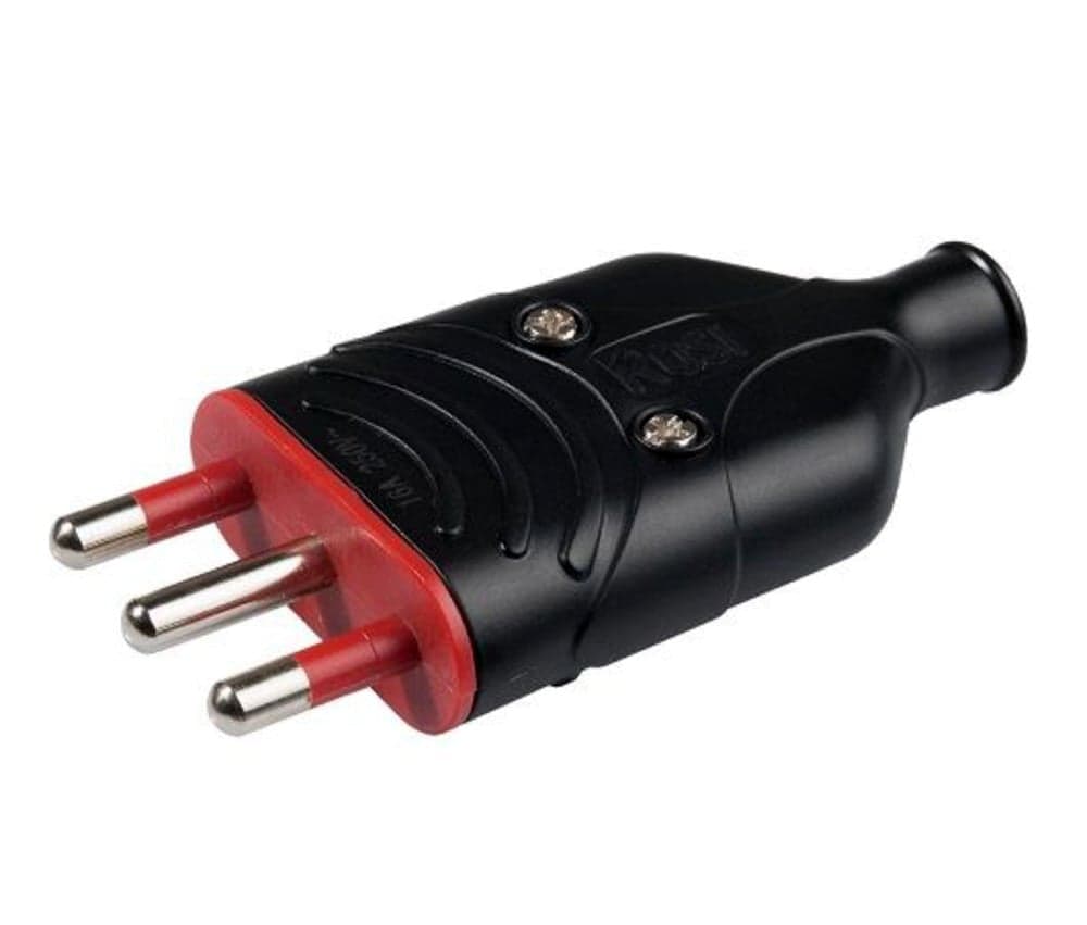 Spina Mobile in Gomma 16A 2P+T 250V Nero in Spine elettriche di corrente alterna Scontolo.net - Potenza, commercioVirtuoso.it