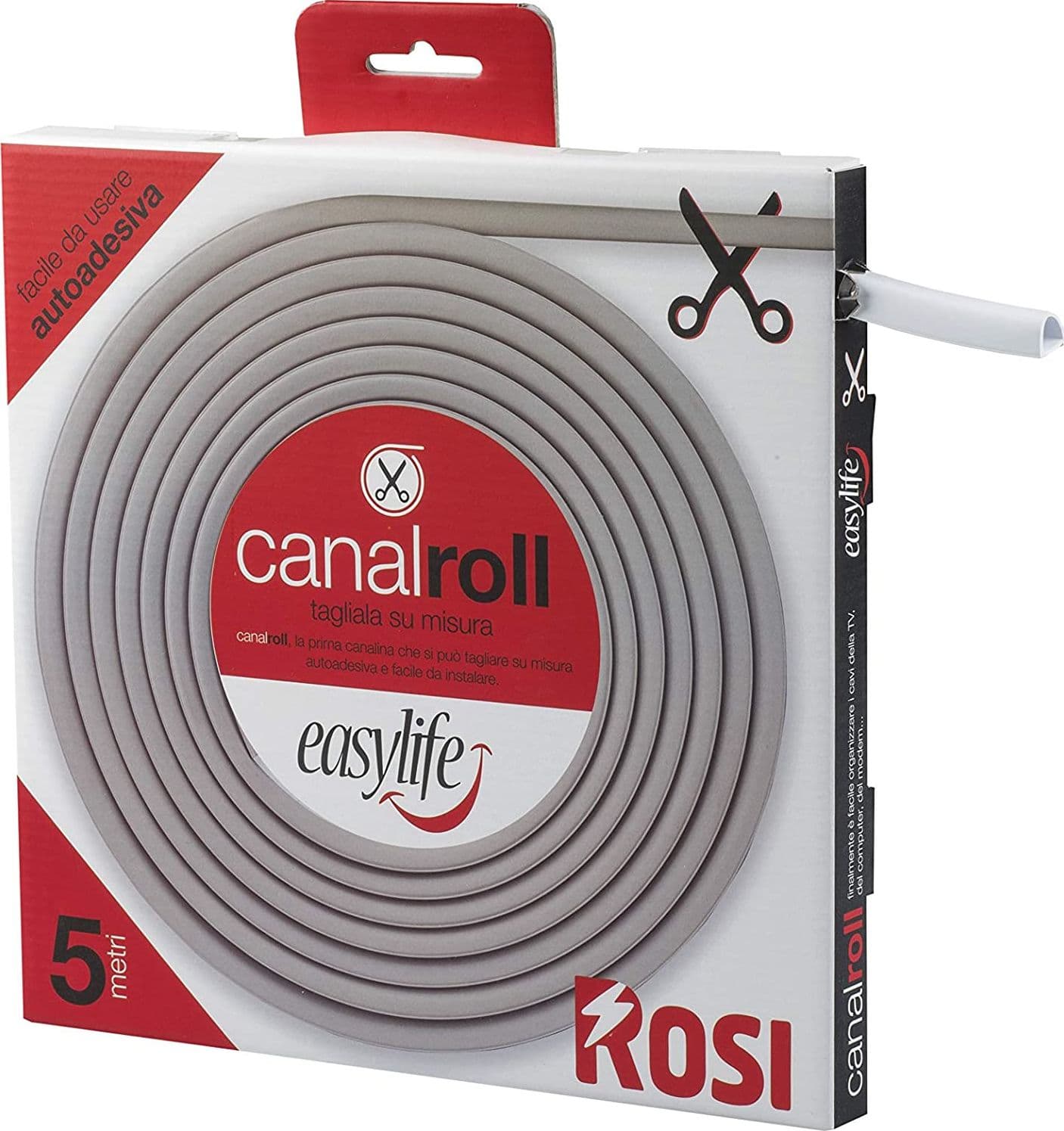 Canalina Autoadesiva Flessibile 5m Bianco in Canaline fili elettrici Scontolo.net - Potenza, commercioVirtuoso.it