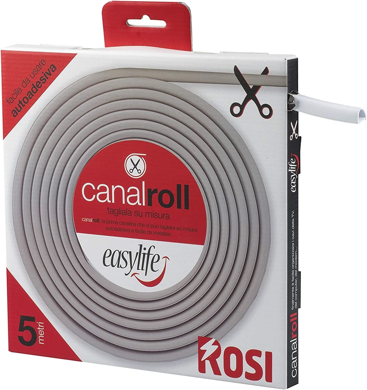 Canalina Autoadesiva Flessibile 5m Bianco in Canaline fili elettrici Scontolo.net - Potenza, commercioVirtuoso.it