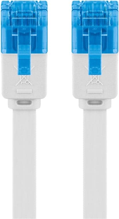 Cavo di Rete Patch Piatto in Rame Cat.6A UTP 10m Bianco in Cavi Ethernet Scontolo.net - Potenza, commercioVirtuoso.it