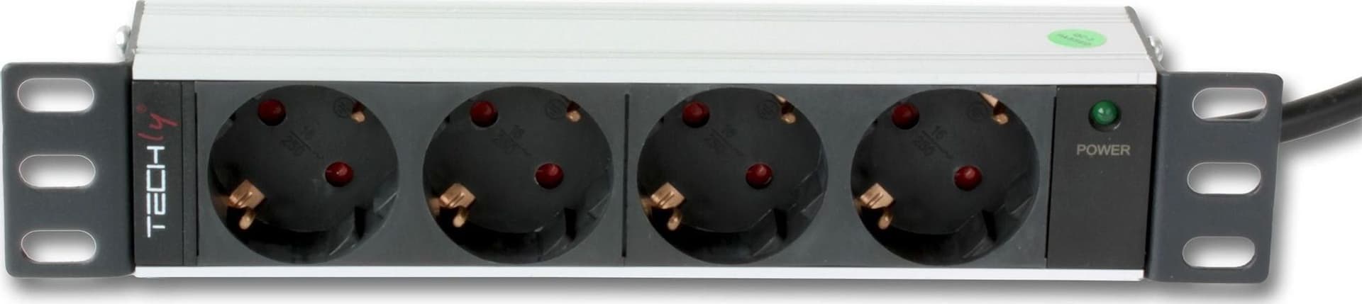 Multipresa 4 Posti da Rack 10'' Spina Schuko Angolata 1U Installazione Anteriore in Multiprese Scontolo.net - Potenza, commercioVirtuoso.it