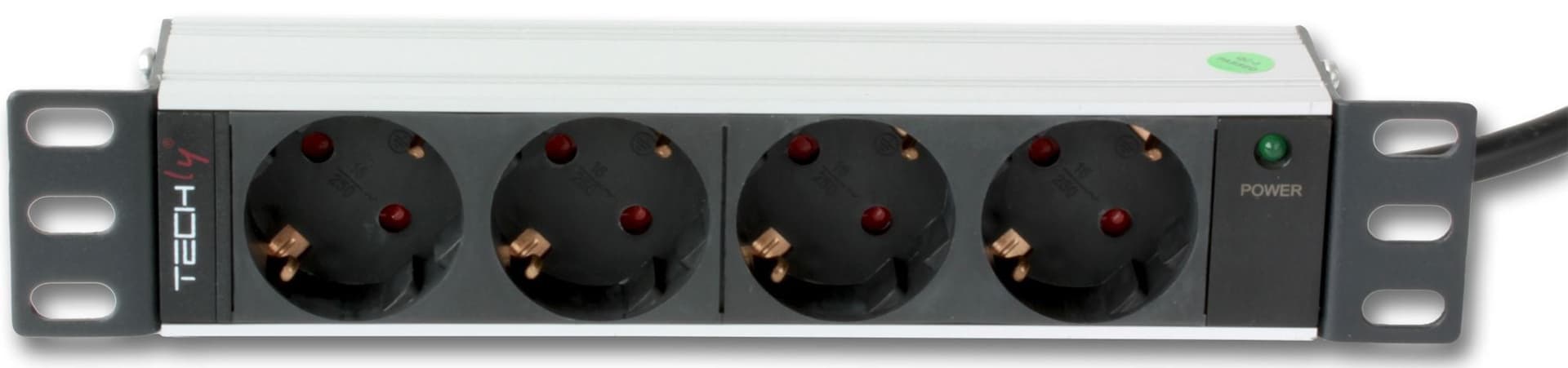 Multipresa 4 Posti da Rack 10'' Spina Schuko Angolata 1U Installazione Anteriore in Multiprese Scontolo.net - Potenza, commercioVirtuoso.it