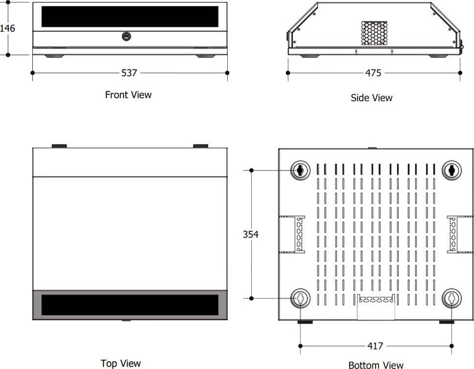 Armadio a muro 19'' 8 Unit&agrave Nero