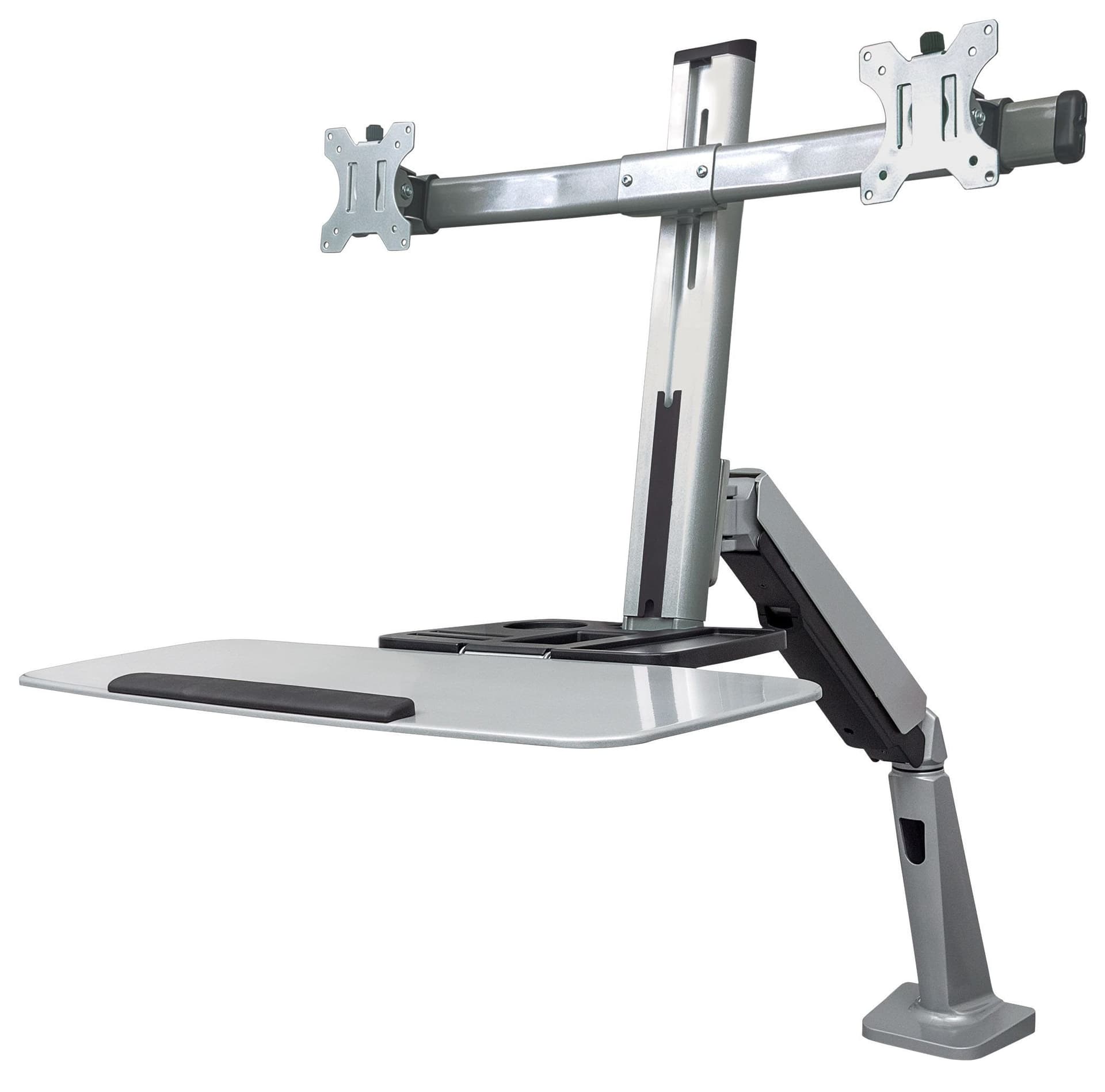 Supporto Scrivania Doppio Monitor 13''-27'' Molla a Gas Ripiano Tastiera in Supporti Scontolo.net - Potenza, commercioVirtuoso.it