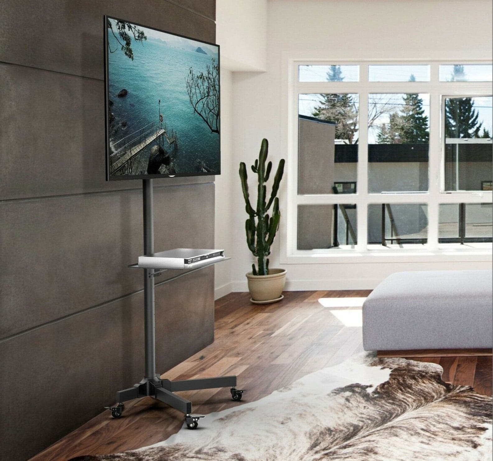 Supporto a Pavimento con Mensola Trolley TV LCD/LED/Plasma 23''-55'' in Mobili Scontolo.net - Potenza, commercioVirtuoso.it