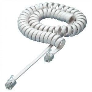 Cavo telefonico spiralato 4 mt RJ10 4P4C Bianco in Cavi Scontolo.net - Potenza, commercioVirtuoso.it
