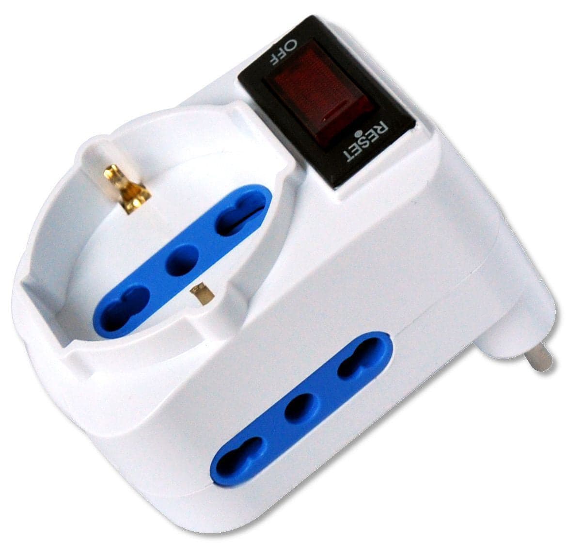 Adattatore Compatto con 2 Prese Bipasso e 1 Bipasso/Schuko Spina 10A in Adattatori da viaggio Scontolo.net - Potenza, commercioVirtuoso.it