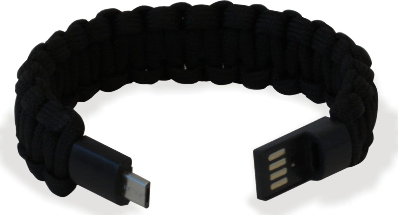 Bracciale Paracord con Micro USB Nero in Bracciali Scontolo.net - Potenza, commercioVirtuoso.it