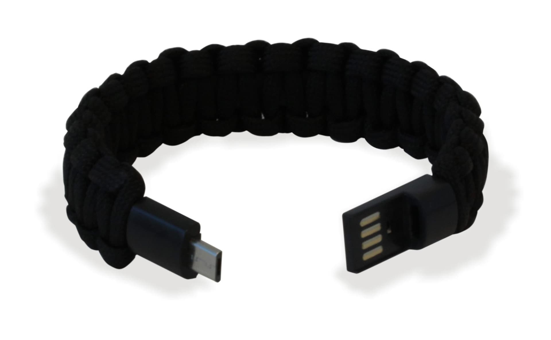 Bracciale Paracord con Micro USB Nero in Bracciali Scontolo.net - Potenza, commercioVirtuoso.it